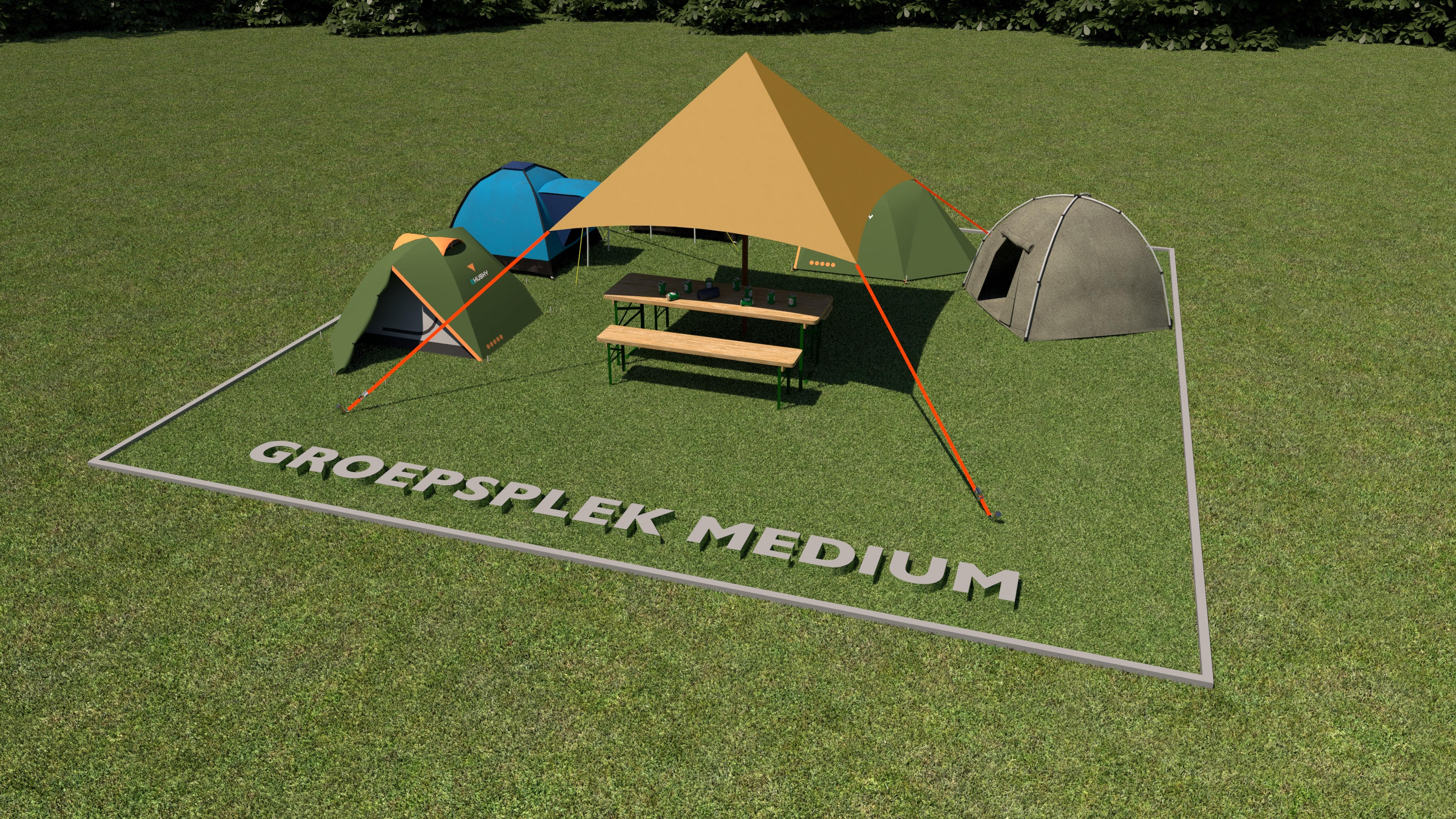 Groepscampingplek Medium